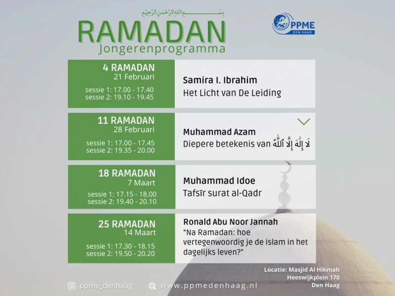 Jongerenprogramma Ramadan 1447