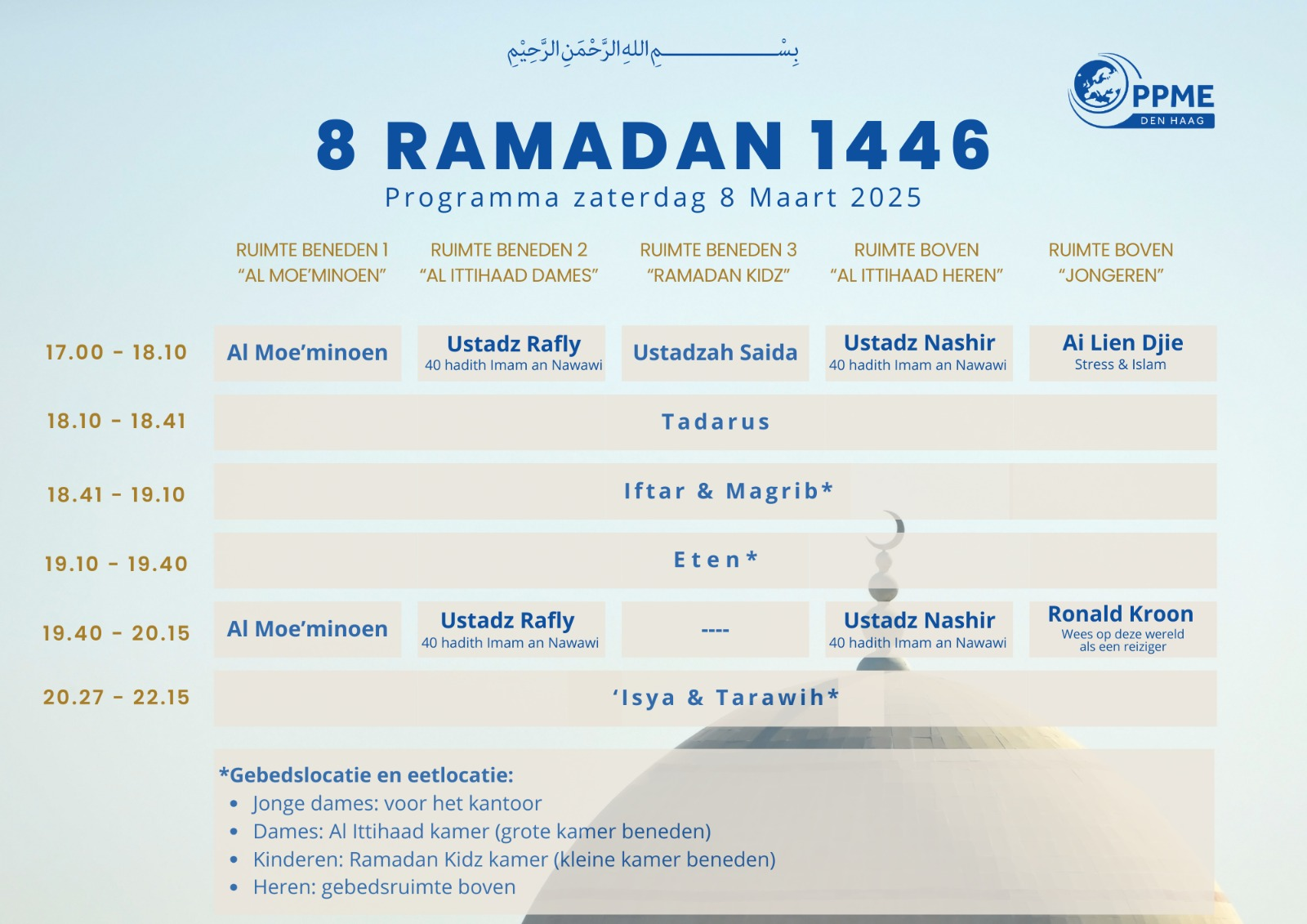Programma 8 Ramadan 1446H